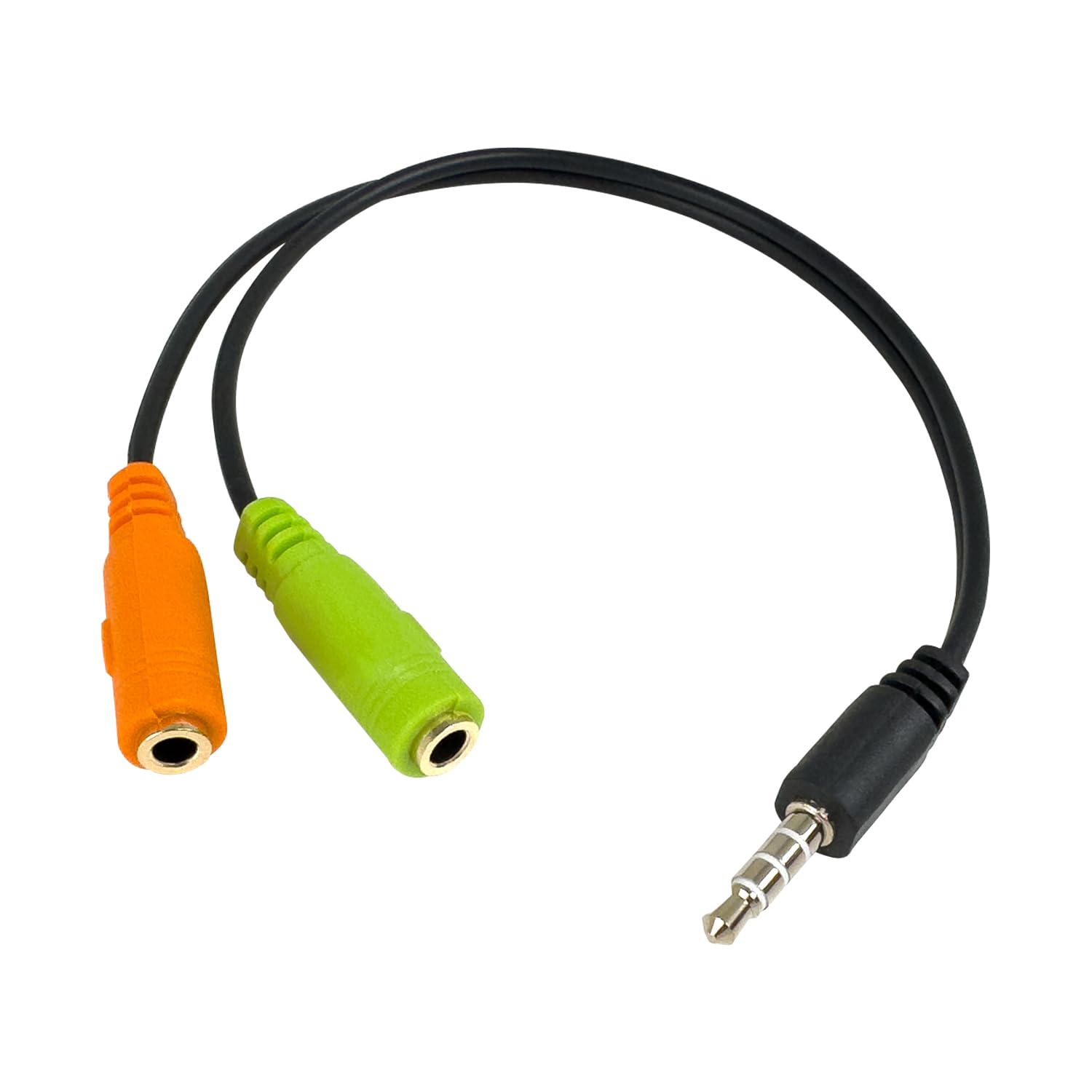 OcioDual Splitter do gniazda 3,5 mm męski na 2 żeński adapter audio do słuchawek i gniazda mikrofonowego do laptopa PC