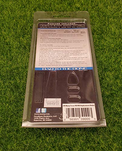 Muzzy 390 Bowhunting Trocar Hb & Hbx Hybrid Broadhead Replacement Blades 3 Sets Of Blades Screws #TOP1