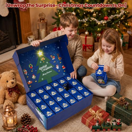 Christmas Advent Calendar 2026, 24 Mini Building Ornaments for Kid, Ages 6+ by Glikid - Used condition - Image 3
