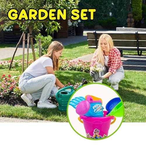 Image of ToyBharat Garden Play Set for Kids - Fun Outdoor Activity | Safe, Lightweight & Easy to Use | Ages 1-6 | Made in India | Multicolour