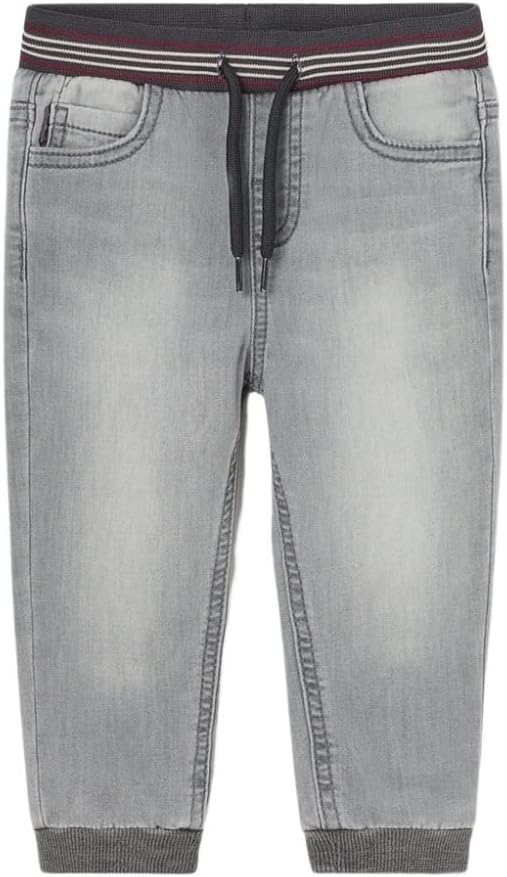 Mayoral Soft Denim Joggers for Baby-Boys Light Grey