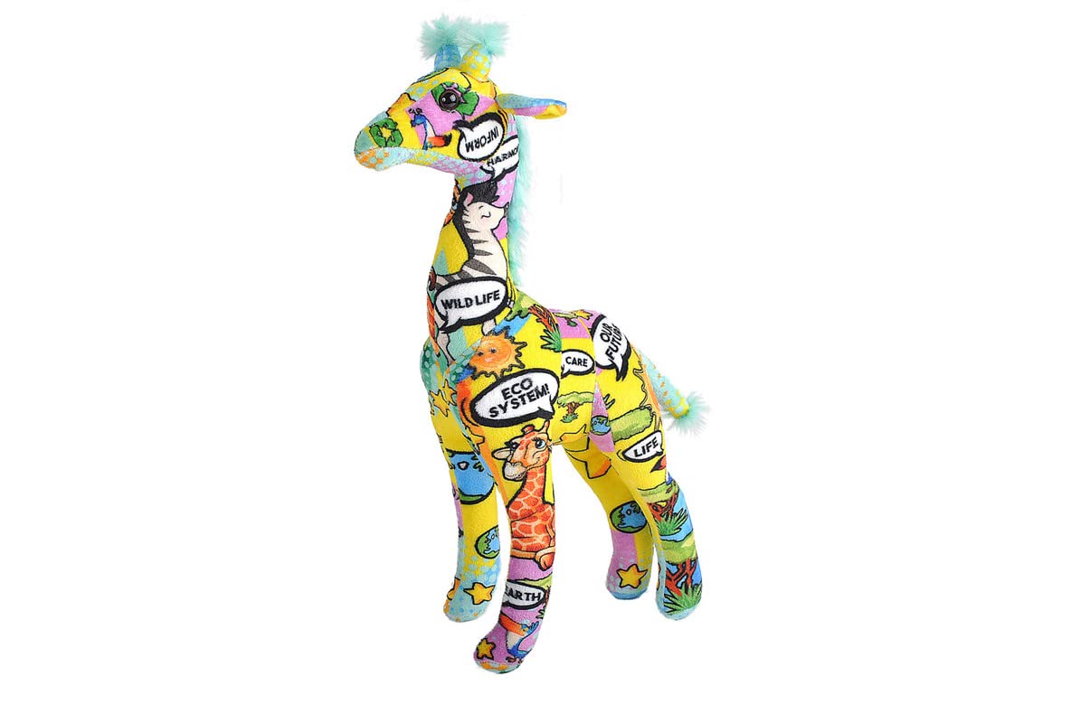 Wild Republic Wiadomość z planety, żyrafa, wypchane zwierzę, 30 cm, prezent dla dzieci, pluszowa zabawka, wykonana z pręta z recyklingu, przyjazna dla środowiska, dekoracja pokoju dziecięcego