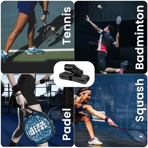 Otaro Griffband Tennisschläger – rutschfest & schweißabsorbierend | Badminton Griff Band, Padel, Tennis Overgrip Band | nachhaltige, plastikfreie Verpackung | schwarz (2er Set)