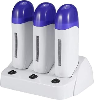 Wax Hair Removal Portable Hair Roller Epilator Machine Set, Wax Warmer Hair Removal Machine Electric Depilatory Roll On Wax Heater Home Waxing Machine for Travel & At-home Waxing & SPA