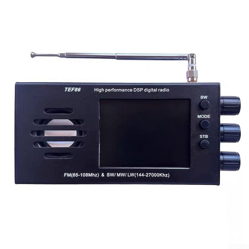 Tragbares Digitales Radio, TEF6686 FM (65–108 MHz) und SW/MW/LW (144–27000 kHz) DSP-Radioempfänger Tragbares Kurzwellenradio mit Batterie, 3,2-Zoll-LCD-Vollband-Radio, großer Lautspreche