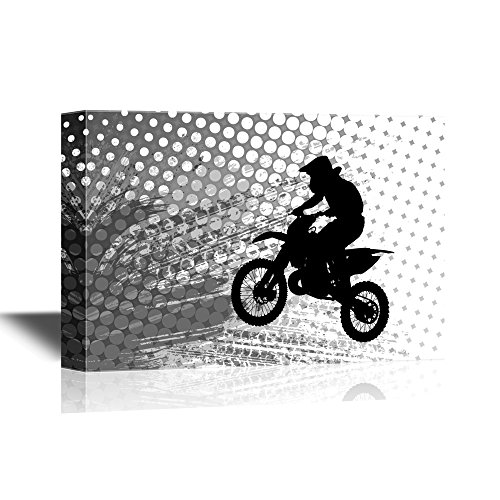wall26 Extreme Sport Canvas Wall Art - Man Doing Motor Bike