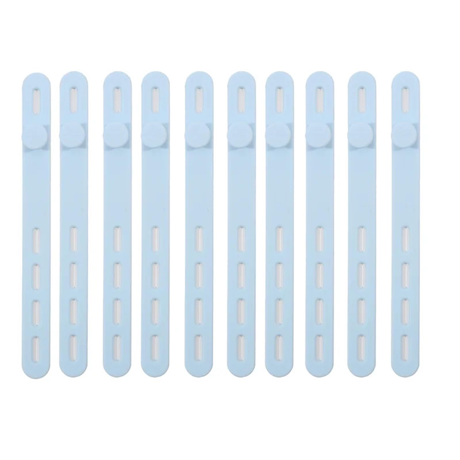 Yangshe Blue 80Pcs Silicone Cable Ties Reusable Wire Organizer Straps For Cords