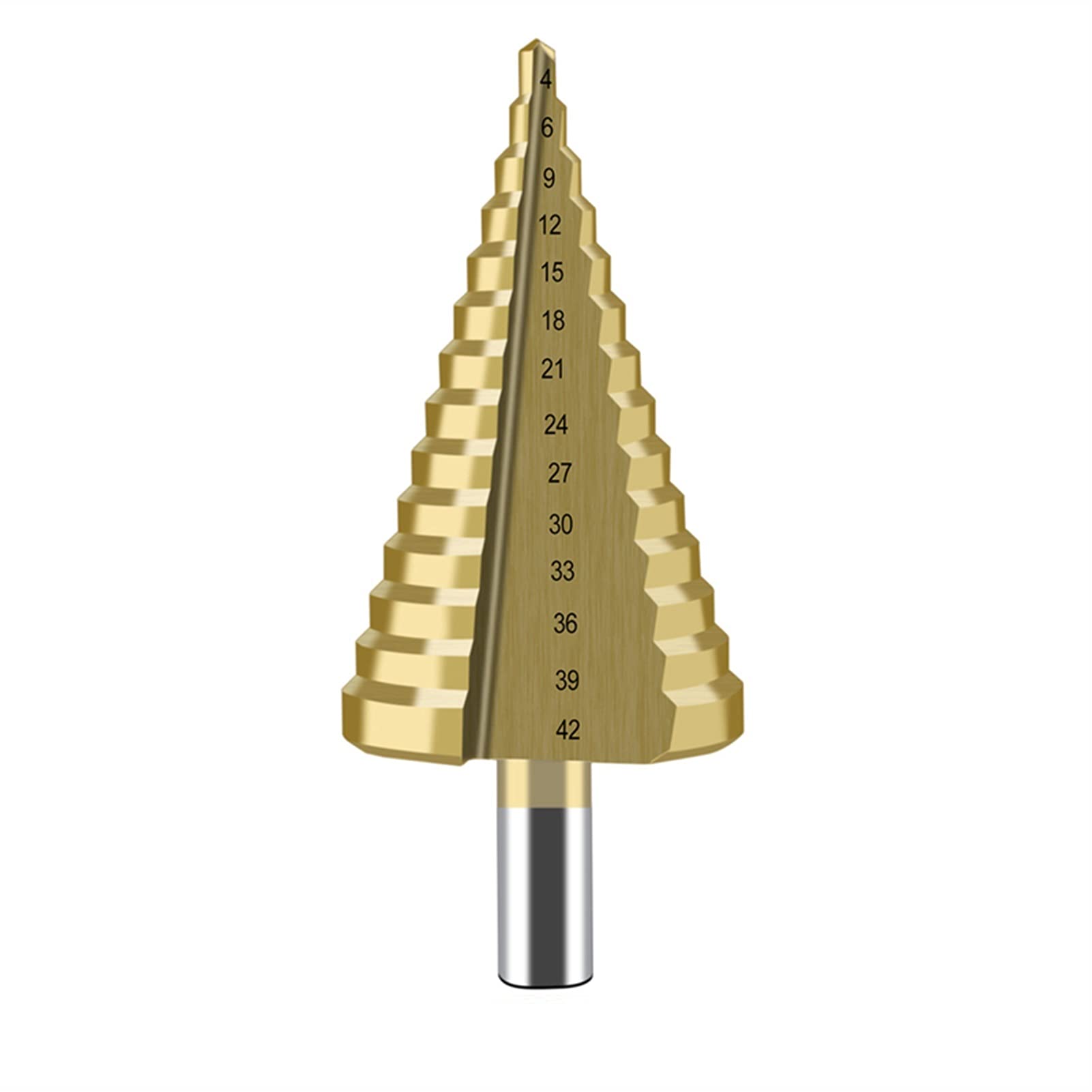 TRYLTBE L-Y 1 Piece Large Size 4-42MM High Speed Steel Step Drill Bit Electric Drill Tool Accessories Wood Metal Hole Cutter L-yun