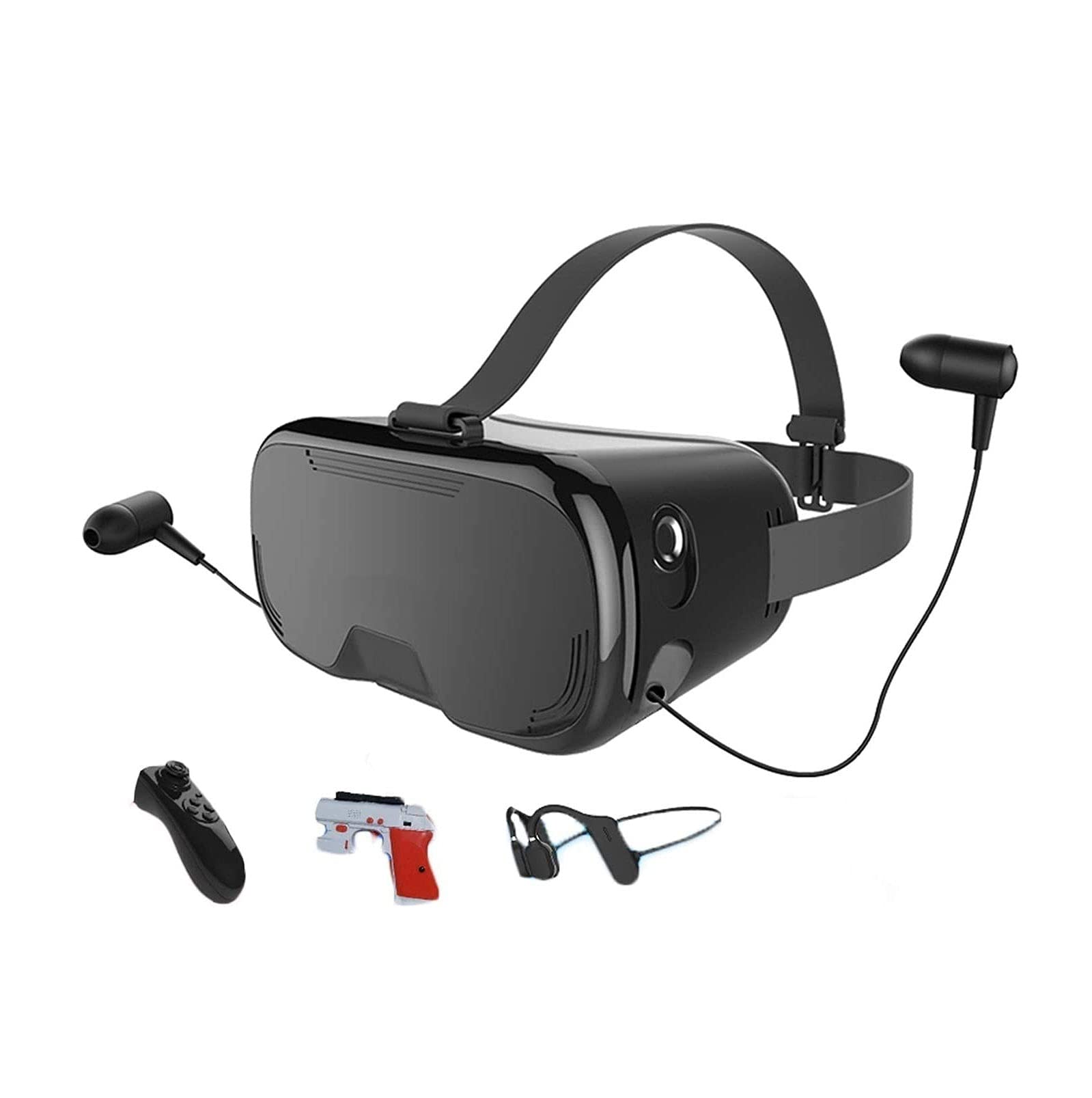 VR Auriculares, Auriculares de Realidad Virtual, 4d VR Gafas for películas y Videojuegos - Gafas de Realidad Virtual VR Gafas compatibles con teléfonos Dentro de 4.5"-6.7" (Color : A)