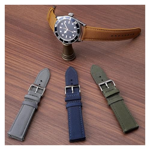 Correa de reloj de lona y nailon resistente de 22mm y varios tamaños 7