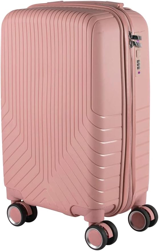 Mala de bordo em Polipropileno 4 rodas 360º - AeroMalas Sérvia (Rose) em oferta