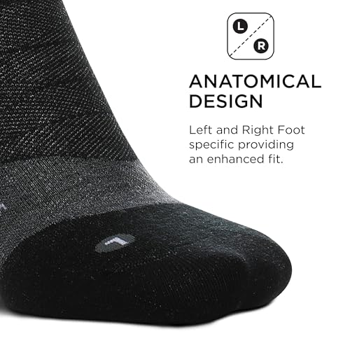 Image of Feetures Merino 10 Max Cushion No Show Tab Ankle Socks - Wool Socks for Women & Men - (1 Pair)