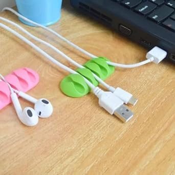 Orret Home 3 Pieces 5 Channel Cable Gripper Stabilizer Cable Stabilizer Mouse Cable, Charging cable