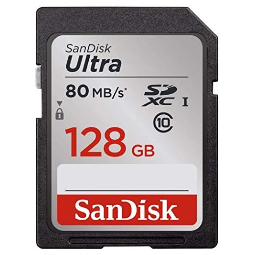 Carte Mémoire SDXC 128 Go SanDisk Ultra jusqu'à 80 Mo/s, Classe 10 FFP