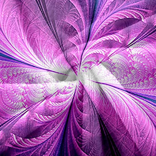 Couverture microfibre fleurs violettes de qualité supérieure 3D - 5