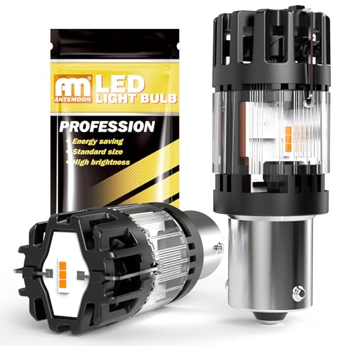 PY21W BAU15S Bombillas LED 100% Canbus Sin Errores 12V Super Brillante Amarillo Ámbar 581 7507 1056 Luce de Repuesto para Coche para Luz de Marcha Atrás Traseras Luces Diurnas Señal de Giro, 2 Piezas