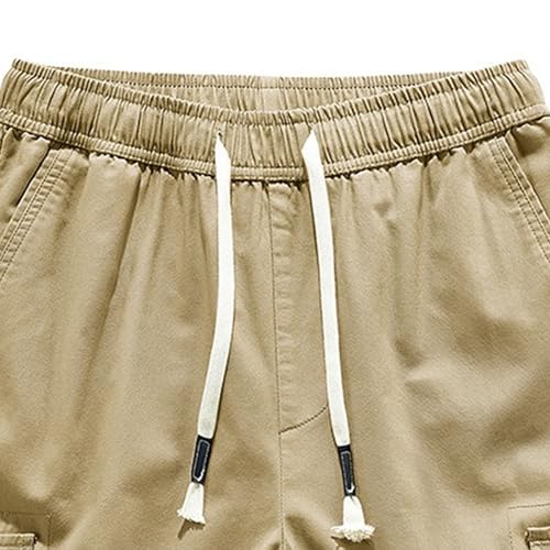 Pantalones cortos cargo holgados de algodón para hombre miniatura 4