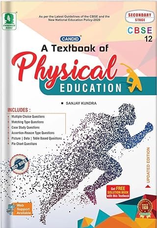 Image of Candid CBSE Physical Education Textbook for Class 12 (with Solution Book) | Updated for March 2026 Examination