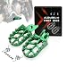 JFG RACING Green Billet MX Wide Foot Pegs Footpegs Foot Pedals Rests For Kawasaki KX250F 2006-2016, KX450F 2007-2016, KLX450R 2008-2013