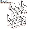 Simple Houseware Kitchen Cabinet Pantry and Bakeware Organizer Rack Holder, Bronze - 2 Pack