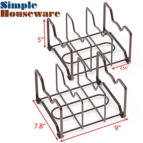 2 Pack - Simplehouseware Kitchen Cabinet Pantry And Bakeware Organizer Rack Holder, Bronze #TOP1