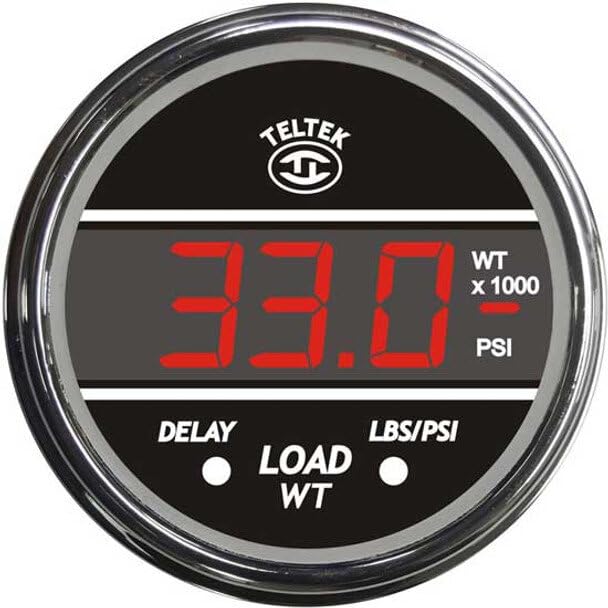Replacement for Kenworth T660 Year 2015 RED Digital Load Gauge with Chrome Bezel by Technical Precision