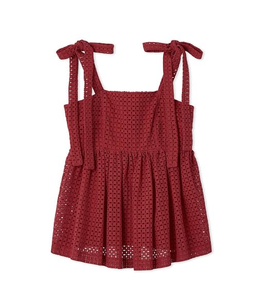 Amazon.co.jp: [フレイ アイディー] ショルダーリボンペプラムブラウス