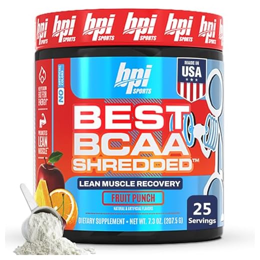BPI Sports Best BCAA Shredded - Caffeine-Free Thermogenic Recovery Formula - BCAA Powder - Lean Muscle Building - Accelerated Recovery - Weight Loss - Hydration - Fruit Punch - 25 Servings - 9.7 oz.