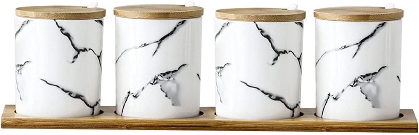 Seasoning jar Set with lid seasoning Box Salt Sugar Pepper Shaker Seasoning Pots Kitchen Chopstick Holder Oil Storage Bottle Rack Used in Sugar Bowl to Supply T