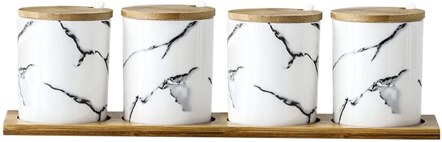 TBLOTYD Seasoning jar Set with lid seasoning Box Salt Sugar Pepper Shaker Seasoning Pots Kitchen Chopstick Holder Oil Storage Bottle Rack Used in Sugar Bowl to Supply T