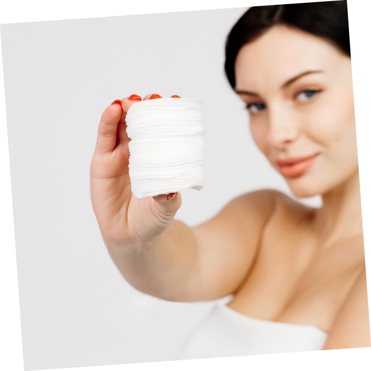 NOLITOY 240pcs Multi-use Stretchable Cotton Makeup Remover Pads Face Cleansing Rounds for Women