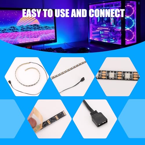 Tira LED RGB para Gabinete PC 0.5m 5V 3-Pin miniatura 3