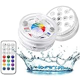 ✦Mehr Auswahl an Dekorationen:Diese mehrfarbigen Mini-LEDs machen nachts so viel Spaß und füllen das Wasser mit lebendigen Farben, insbesondere mit Magneten und Saugnäpfen für mehrere Montagemöglichkeiten. Dieses wasserdichte LED-Unterwasserlicht wird gelegentlich für Hochzeiten, Partys, Bühnen, Halloween, Disco, Einkaufszentren, Juweliergeschäfte, Ausstellungsräume, Schaufenster, Herzstück, Schrank, Museen, Geschäfte, Aquarienlicht, Aquariumlicht, Familienglühbirnen und andere verwendet