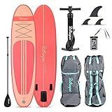 Retrospec Weekender 10' Inflatable Stand Up Paddleboard Triple Layer Military Grade PVC iSUP Bundle w/Paddle Board Carrying case, Aluminum Paddle, Removable Nylon fins, Manual Pump & Cell Phone case