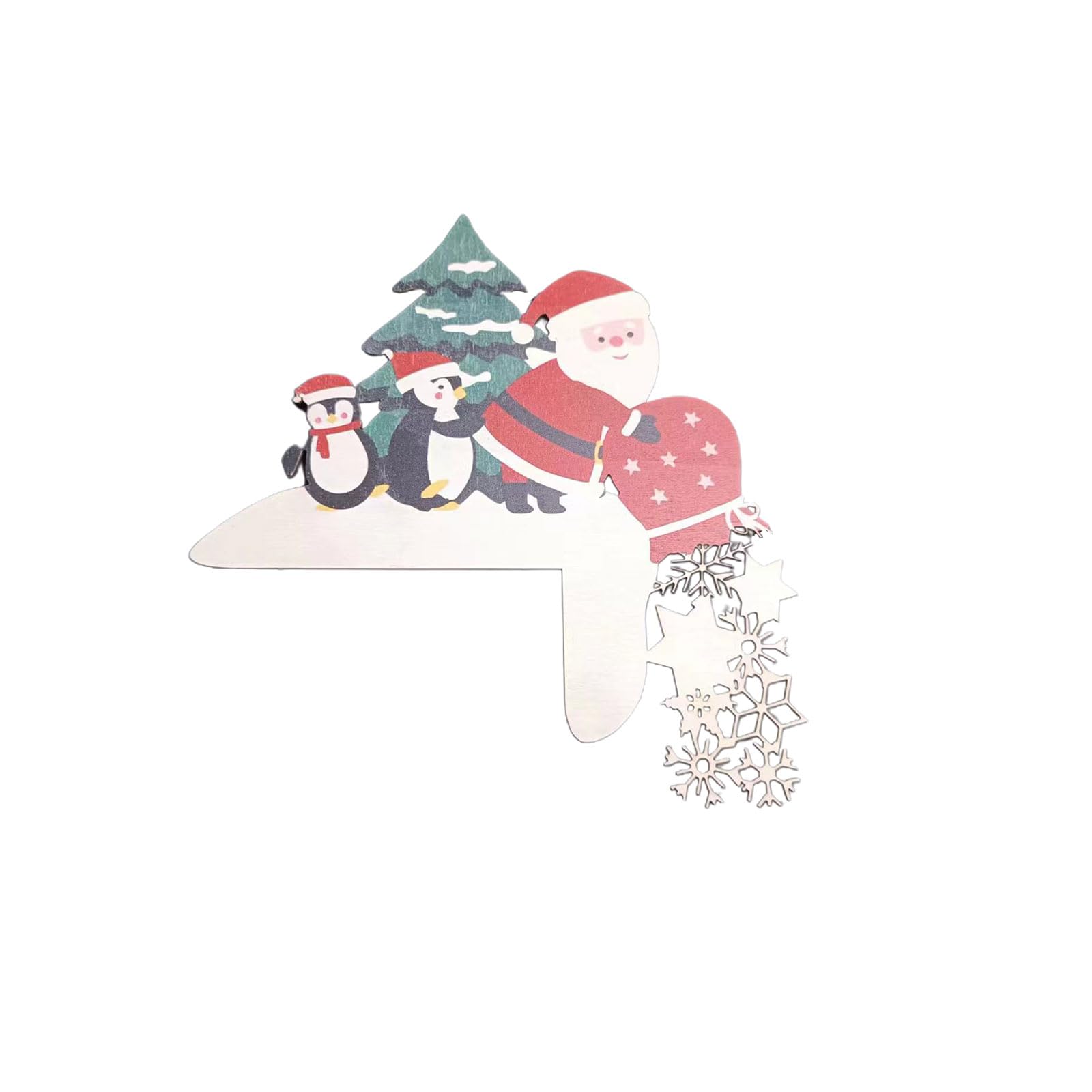Buxuaaaa Christmas Door Frame Decor Christmas Decorations Wood Santa Ornaments 2024 New Year Door Corner Wall Sign Party Supplies Frame Decor