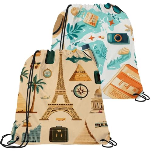 Sac de voyage anti humidité lot de 2 pochons cordon étanches pour vêtements mouillés