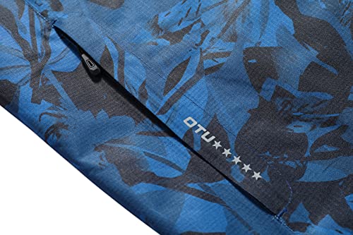 image for OTU Men's Lightweight Waterproof Hooded Rain Jacket Outdoor Raincoat S