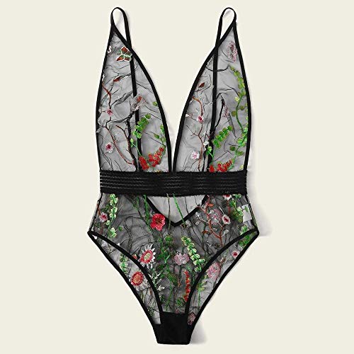 Sexy Lingerie Plus Maat Sexy Kanten Lingerie Pyjama Vrouwen Nachtkleding Bodysuit Jumpsuit Teddy Bloem Kanten Lingerie - Afbeelding 4