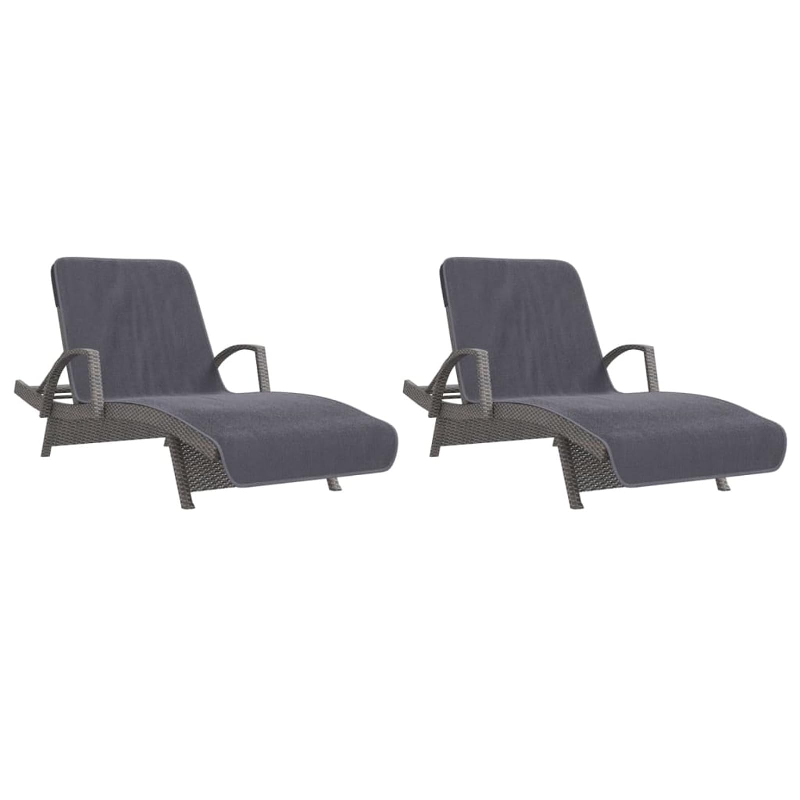 Asciugamani da Spiaggia 2pz Antracite 75x200 cm Tessuto 400 gsm,Telo Mare Microfibra – Leggero,fine e ad Asciugatura Rapida - Asciugamano Microfibra Grande - Telo Mare XXL - 100% Riciclato