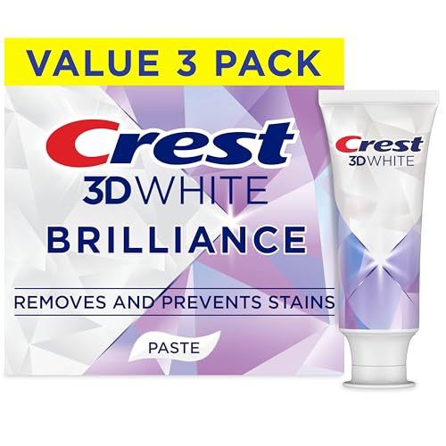 Crest 3D White Brilliance Bright Mint Teeth Whitening Toothpaste, 4.3