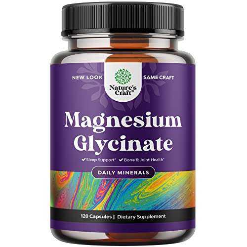 Magnesium Glycinate 400mg Mineral Supplement - Calming Magnesium Supplement for Women and Mens Natural Sleep Support Bone Health Immunity Mood Support Heart Health and Muscle Recovery