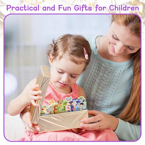 Yonality 12 Stück Magnetische Lesezeichen Kinder, mit Mutmacher Sprüchen, Süsse Tiere Lesezeichen, Kleine Geschenke für Kinder Schüler, Füllung Adventskalender Füllung für Schüler Buchliebhaber