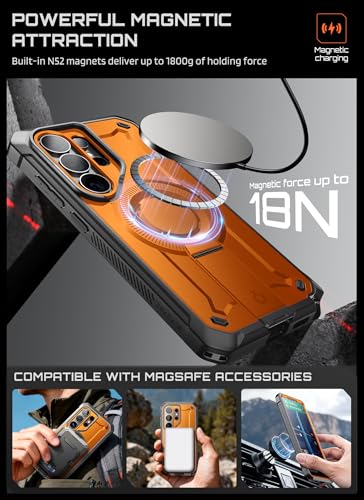 Image of SUPCASE for Samsung Galaxy S26 Ultra Case with Stand (UB Pro Mag), [2 Front Frames] [Compatible with Wireless Charge] [Built-in Screen Protector & Belt-Clip] Protective Phone Case for S26 Ultra, Coral