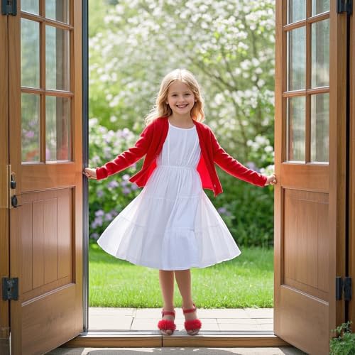 Image of Kiderence Toddler Flower Girl Sandals Open Toe Dress Shoes Wedding Party
