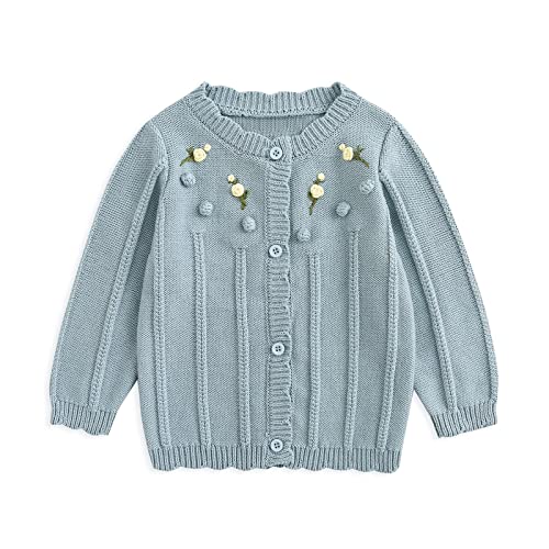 Image of Simplee kids Baby Girl Thin Sweater Solid White Pink Cardigans for Toddler 0-3Years