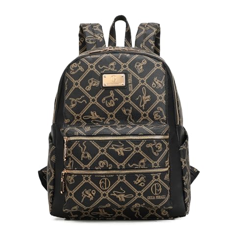 MKP COLLECTION Mochila de moda para mujer, con múltiples bolsillos, antirrobo, mochila de viaje, bolsa de hombro, juego de 2 piezas, Negro/Negro-n, M