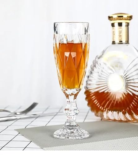 Jogo de 6 Taças de vidro para Champagne Espumante 170ml (Transparente)