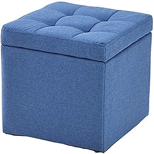 Repose-pieds rembourré avec rangement et pouf cube coffre à jouets