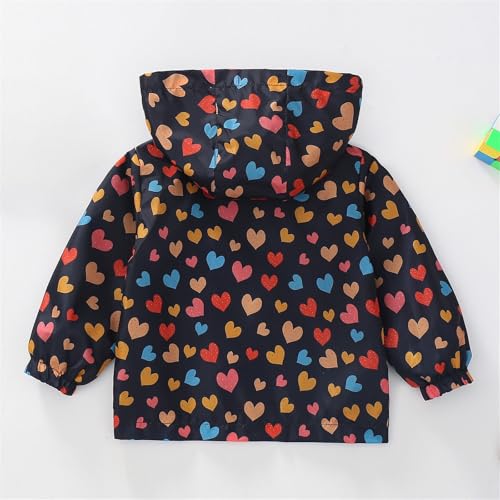Toddler Girls Floral Windbreaker Jacket Hooded Zipper Windproof Rainproof Lightweight Coat Kids Girls Cute Comfy Outwear2