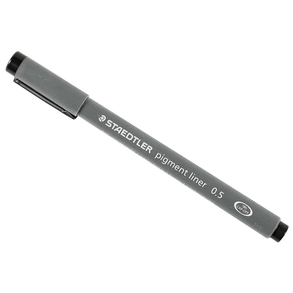 Staedtler 0.5mm Pigment Fineliner Technical Drawing Pen - Black Ink ...
